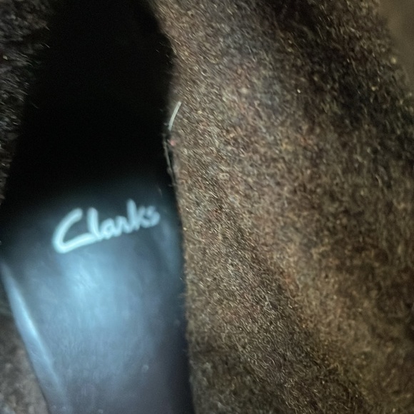 Clarks Womens leather Mascarpone Mix Tall Boots Sz 8.5 Hardware on outside ankle - Picture 6 of 12